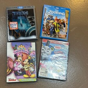 Disney Blu-ray and DVD Set with Blue and Black Covers